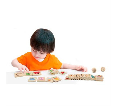 Дерев'яний пазл-гра Viga Toys Вивчаємо форми (44506) Дерев'яний пазл-гра Viga Toys Вивчаємо форми (44506)