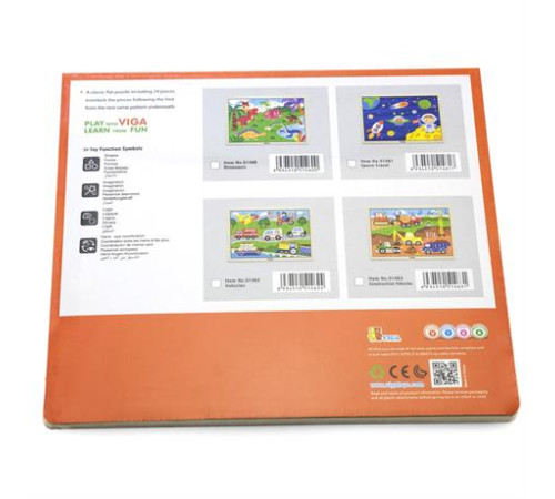 Дерев'яний пазл Viga Toys Транспорт 24 ел. (51462) Дерев'яний пазл Viga Toys Транспорт 24 ел. (51462)