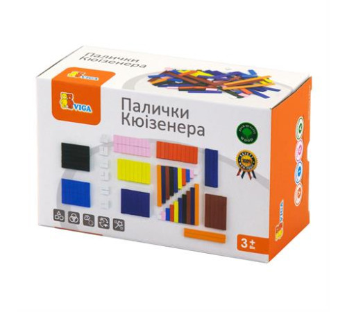Набір для рахування Viga Toys Дерев'яні палички Кюїзенера 116 шт. (51765) Набір для рахування Viga Toys Дерев'яні палички Кюїзенера 116 шт. (51765)
