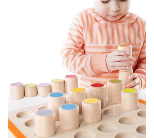 Дерев'яний сортер Guidecraft Manipulatives Кольорові циліндри (G6734) Дерев'яний сортер Guidecraft Manipulatives Кольорові циліндри (G6734)