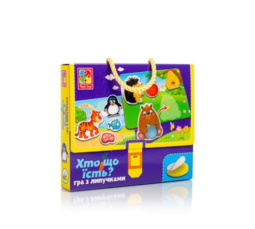 Гра з липучками Vladi Toys Хто що їсть (VT1302-27) Гра з липучками Vladi Toys Хто що їсть (VT1302-27)