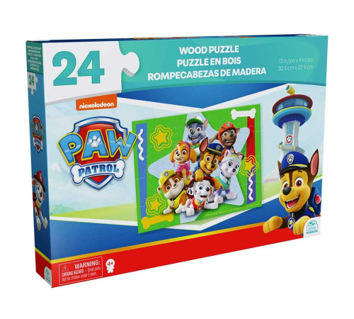 Пазл дерев’яний Spin Master "Щенячий патруль" 20 х 23 см, 24 ел.