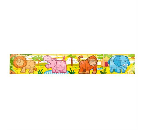 Дерев'яний пазл Viga Toys Джунглі 4 в 1, 48 ел. (50068) Дерев'яний пазл Viga Toys Джунглі 4 в 1, 48 ел. (50068)