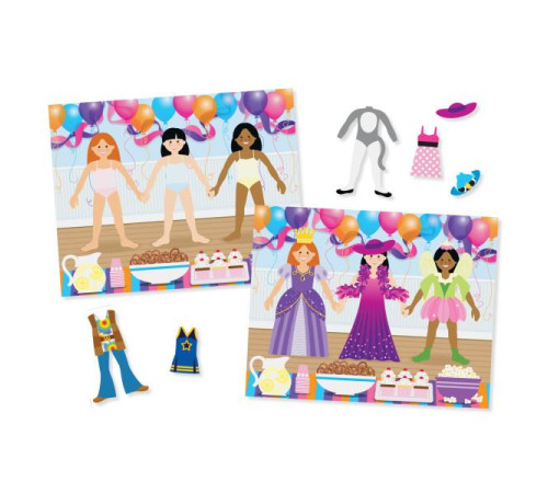 Набір багаторазових наліпок Spin Master Одягни ляльку Melissa and Doug