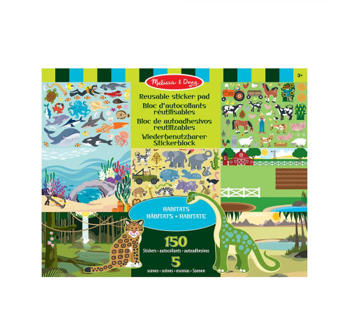 Набір багаторазових наліпок Spin Master Середовище проживання тварин Melissa and Doug