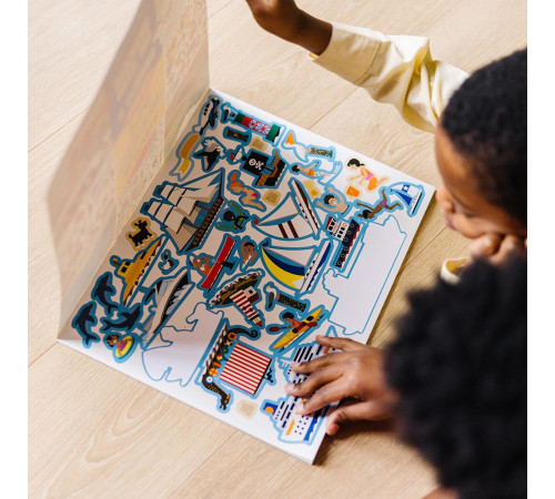 Набір багаторазових наліпок Spin Master Транспорт Melissa and Doug