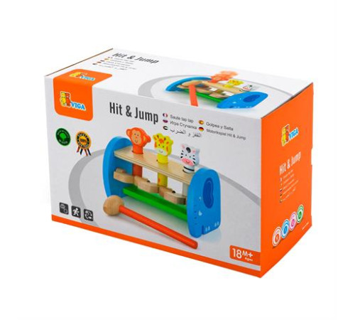 Дерев'яна стукалка Viga Toys Звірята (50683) Дерев'яна стукалка Viga Toys Звірята (50683)