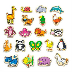 Набір магнітів Viga Toys Звірята 20 шт. (58923N)