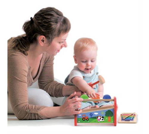 Дерев'яна стукалка Viga Toys Кульки та ксилофон (50348)