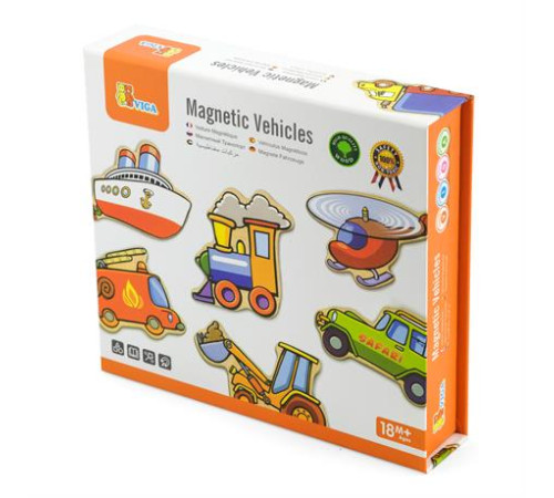 Набір магнітів Viga Toys Транспорт, 20 шт. (58924N) Набір магнітів Viga Toys Транспорт, 20 шт. (58924N)