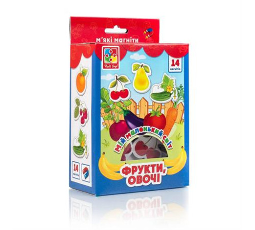 Набір магнітів Vladi Toys Мій маленький світ Фрукти та овочі (VT3106-11) Набір магнітів Vladi Toys Мій маленький світ Фрукти та овочі (VT3106-11)