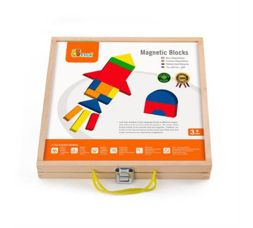 Набір магнітних блоків Viga Toys Форми і кольори (59687) Набір магнітних блоків Viga Toys Форми і кольори (59687)