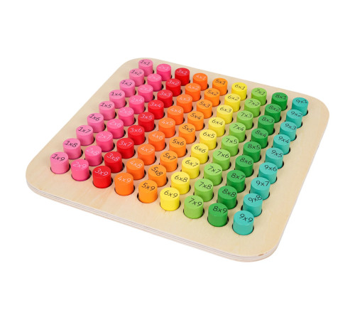 Дитяча дерев'яна навчальна таблиця Ramiz 3184 Множення 22 x 22 x 1 см