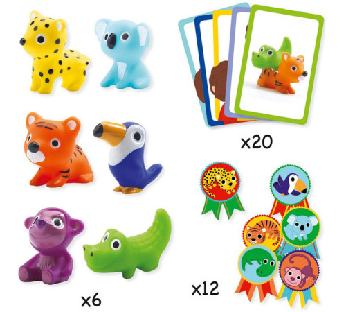 Настільна гра балансир Djeco Пірамідки Звірята (DJ08557)