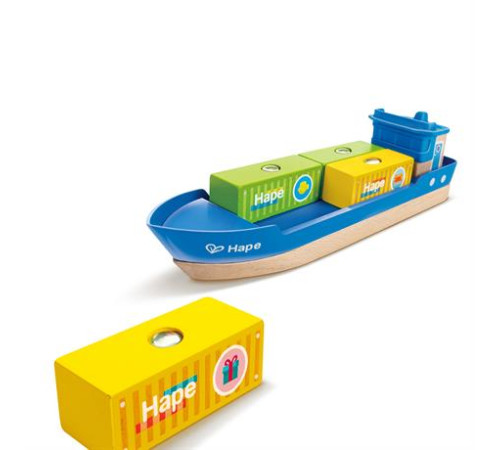 Набір для залізниці Hape Корабель із краном (E3792) Набір для залізниці Hape Корабель із краном (E3792)