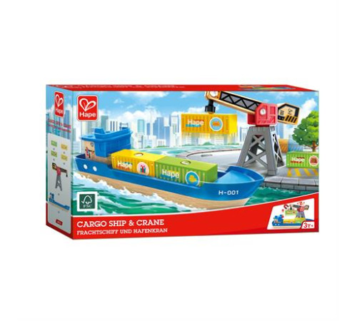 Набір для залізниці Hape Корабель із краном (E3792) Набір для залізниці Hape Корабель із краном (E3792)