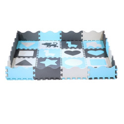 Дитячий килимок-пазл NILS FUN MD03 30 х 30 см 36 шт, різнокольоровий