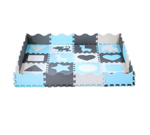 Дитячий килимок-пазл NILS FUN MD03 30 х 30 см 36 шт, різнокольоровий