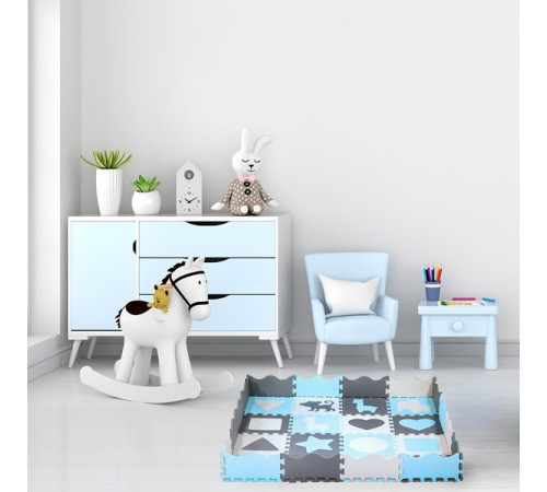 Дитячий килимок-пазл NILS FUN MD03 30 х 30 см 36 шт, різнокольоровий