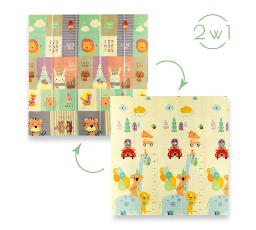Дитячий розкладний килимок ZOO 195x180CM NILS FUN MD04 Дитячий розкладний килимок ZOO 195x180CM NILS FUN MD04