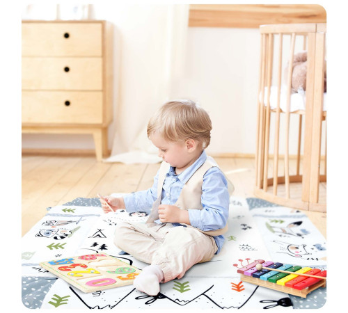 Килимок розвивальний 110 x 100 см Кролик Ricokids Килимок розвивальний 110 x 100 см Кролик Ricokids