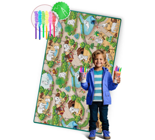 Килимок для розфарбовування 200 x 120 x 0,3 см Ricokids Килимок для розфарбовування 200 x 120 x 0,3 см Ricokids