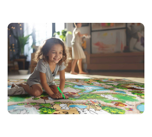 Килимок для розфарбовування 200 x 120 x 0,3 см Ricokids Килимок для розфарбовування 200 x 120 x 0,3 см Ricokids