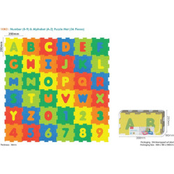 Дитячий килимок-пазл Ramiz 1083, 20 х 20 см 36 шт, різнокольоровй