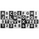 Дитячий килимок-пазл Ricokids 7493 Літери та цифри, 30 x 30 см 36 шт, чорно-білий