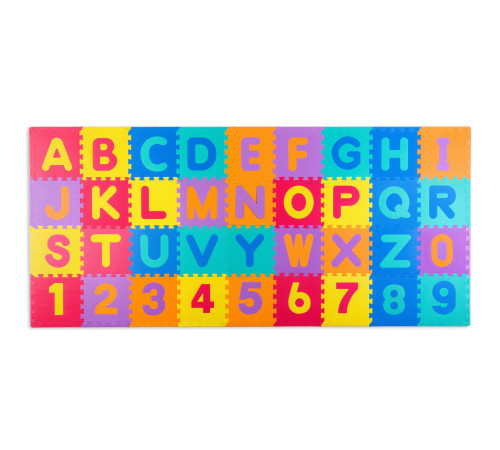 Дитячий килимок-пазл Ricokids 7487 Букви, 60 х 60 см 36 шт, різнокольоровий