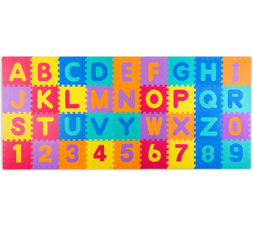 Дитячий килимок-пазл Ricokids 7487 Букви, 60 х 60 см 36 шт, різнокольоровий
