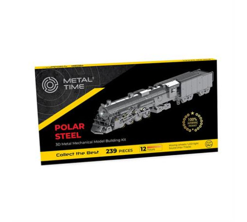 Колекційна модель-конструктор Metal Time Polar Steel Полярний експрес механічний (MT052ST)