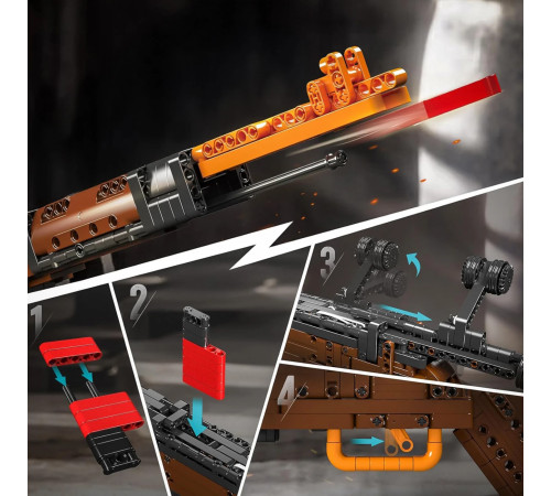 Дитячий конструктор Mould King Гвинтівка 1117 ел, коричнево-чорний ZKL.140025