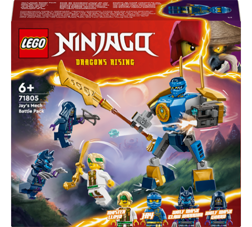 Конструктор LEGO NINJAGO Бойовий набір робота Джея 78 деталей (71805)