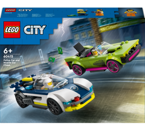 Конструктор LEGO City Переслідування маслкара на поліцейському автомобілі 213 ел. (60415) Конструктор LEGO City Переслідування маслкара на поліцейському автомобілі 213 ел. (60415)