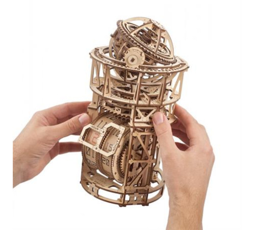 Дерев'яний механічний 3D конструктор Ugears Астрономічний годинник із турбийоном (70162) Дерев'яний механічний 3D конструктор Ugears Астрономічний годинник із турбийоном (70162)