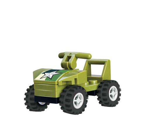 Дитячий конструктор Alpha Військовий гелікоптер та машинка на дистанційному керуванні 676 ел, зелено-чорний