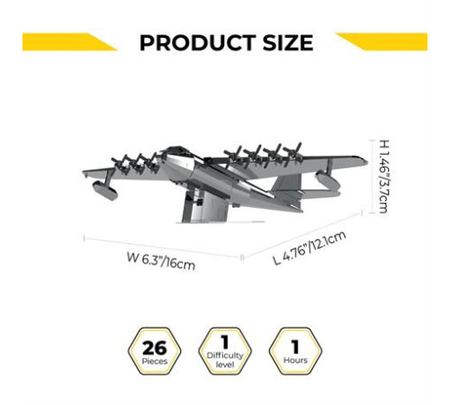 Колекційна модель-конструктор Metal Time Spruce Goose Airplane Літак (MT081) Колекційна модель-конструктор Metal Time Spruce Goose Airplane Літак (MT081)