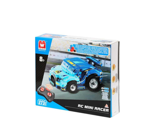 Дитячий конструктор Alpha Гоночне авто міні на дистанційному керуванні 269 ел, синьо-чорний