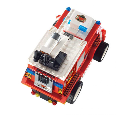 Дитячий конструктор Alpha Рятувальна машина на дистанційному керуванні 296 ел, червоно-біла