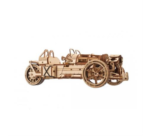 Дерев'яний механічний 3D конструктор Ugears Трицикл UGR-S (70216)