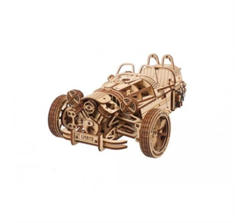 Дерев'яний механічний 3D конструктор Ugears Трицикл UGR-S (70216)