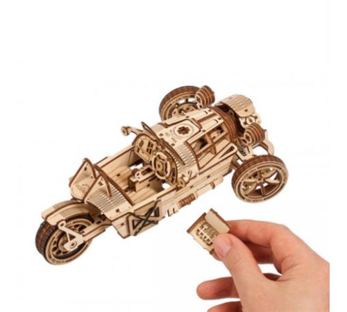 Дерев'яний механічний 3D конструктор Ugears Трицикл UGR-S (70216)