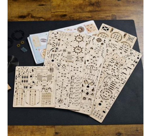 Дерев'яний механічний 3D конструктор Ugears Трицикл UGR-S (70216)