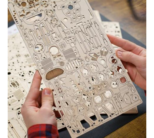 Дерев'яний механічний 3D конструктор Ugears Трицикл UGR-S (70216)