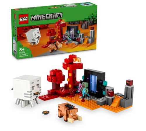 Конструктор LEGO Minecraft Засідка біля порталу в Нижній світ 352 ел. (21255)