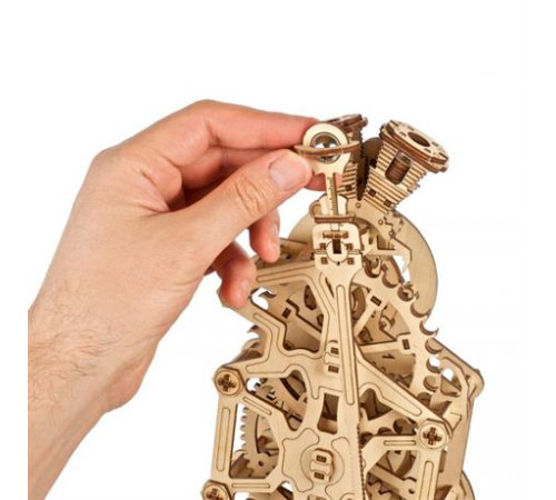 Дерев'яний механічний 3D конструктор Ugears Годинник двигун (70217)
