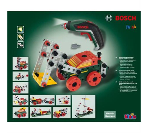 Конструктор Klein Bosch Mini Ixolino II на 110 предметів з шуруповертом (8497) Конструктор Klein Bosch Mini Ixolino II на 110 предметів з шуруповертом (8497)