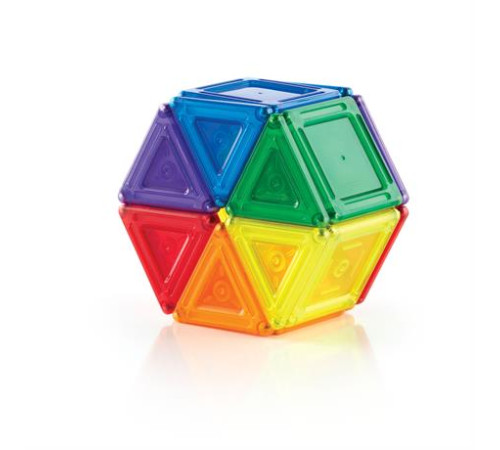 Магнітний конструктор Guidecraft PowerClix Solids, 44 ел. (G9421)