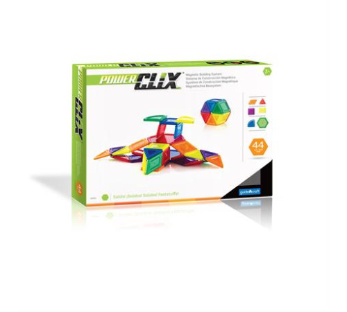 Магнітний конструктор Guidecraft PowerClix Solids, 44 ел. (G9421)